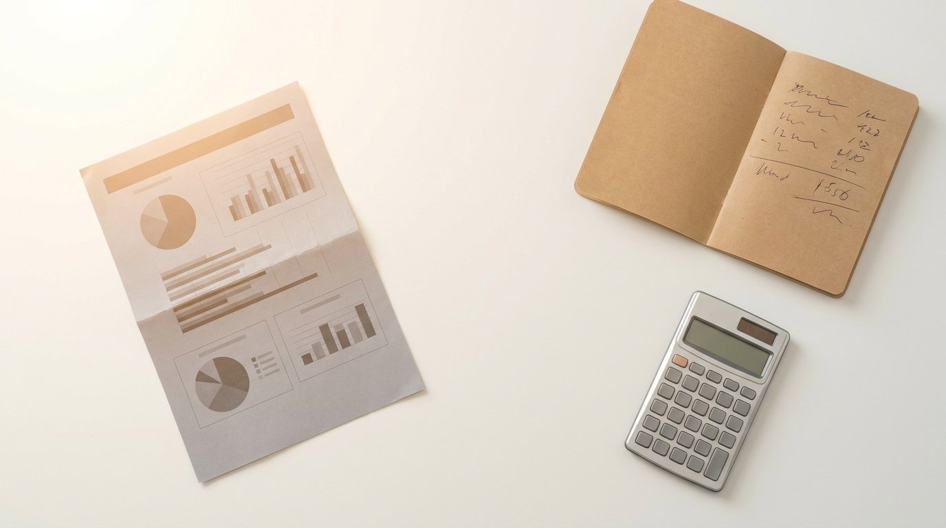 Founder using benchmark and calculator tools alongside educational content